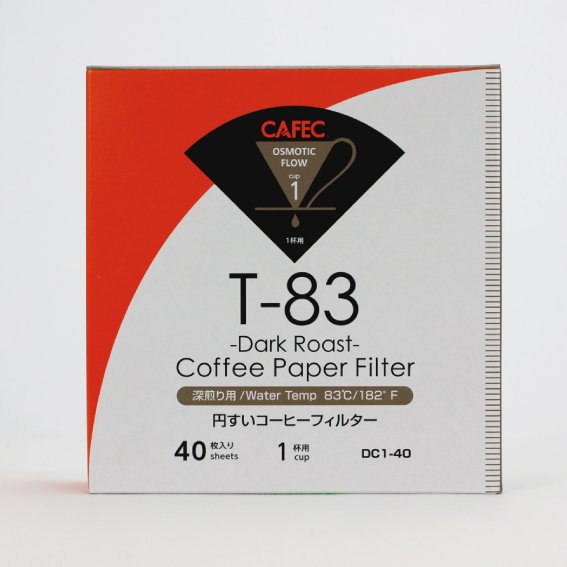 CAFEC 深煎用 円すい コーヒーフィルター T-83（40枚入）